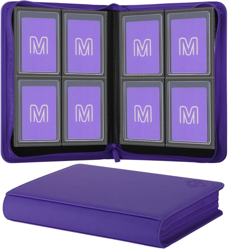 MOSLA Toploader Binder,4-Pocket Side Load Trading Card Album, Holds 128 Cards with Double-Sided Pockets for MTG, Sports Cards, Top Loader Storage - Image 1